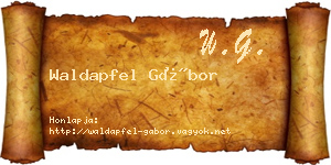 Waldapfel Gábor névjegykártya